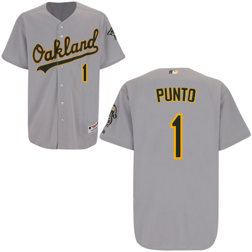 Nick Punto #1 mlb Jersey-Oakland Athletics Women's Authentic Road Gray Cool Base Baseball Jersey